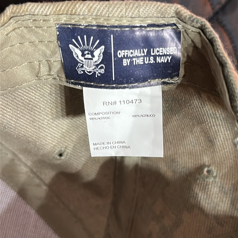 Officially Licensed Camo US Navy Hat NWOT - Picture 5 of 6